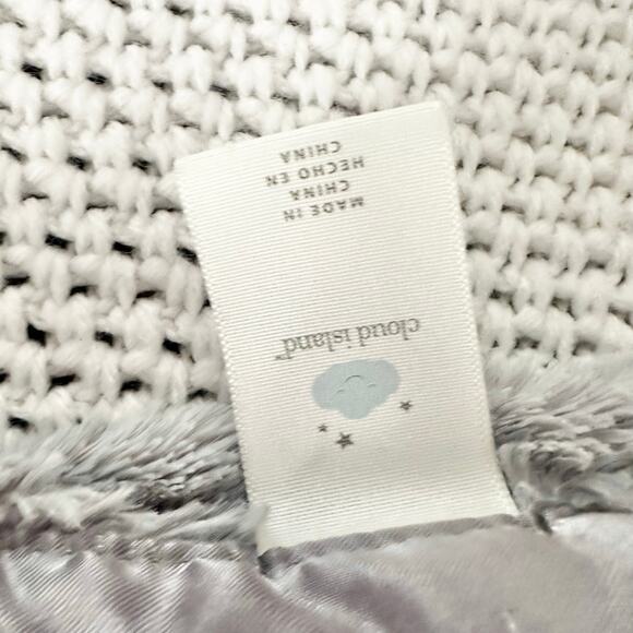 Cloud Island Target Grey Oversized Bear Pine Trees Satin Trim Blanket Lovey - Picture 5 of 7